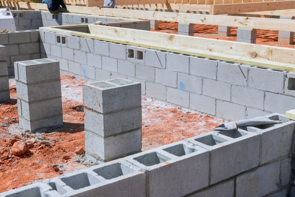 Cement Block Installation in Portland