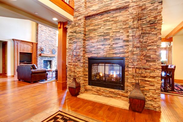 Stone Hearth Installation in Portland